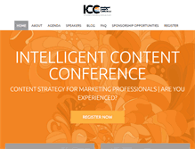 Tablet Screenshot of intelligentcontentconference.com